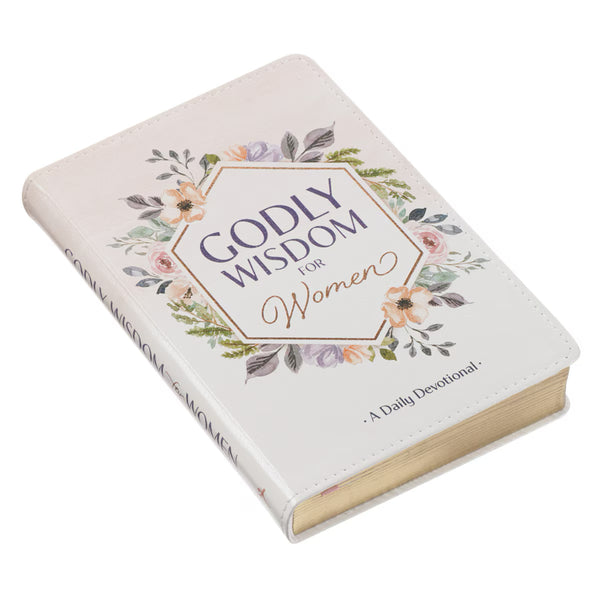 Angle view Floral Godly Wisdom for Women Daily Devotional
