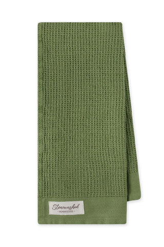 DII Clover Green Waffle Kitchen Towel