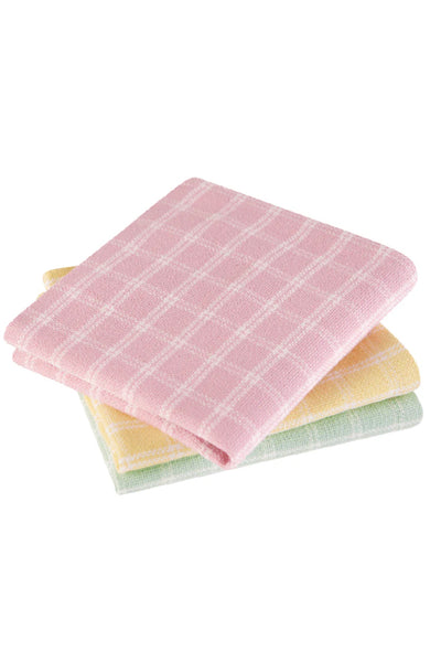 Spring Plaid Dishcloth Set of 3