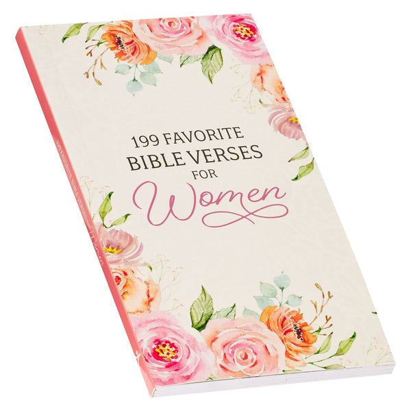 Book titled '199 Favorite Bible Verses for Women' with floral design on cover