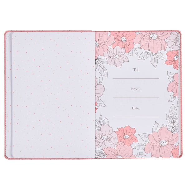 Presentation Page with Pink Coral Flowers