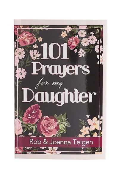 101 Prayers for My Daughter Mini Devotional with Pink & Black Floral Cover