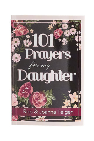 101 Prayers for My Daughter Mini Devotional with Pink & Black Floral Cover