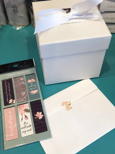 Set of bookmarks with decorative designs with a box in The Little Red Shop