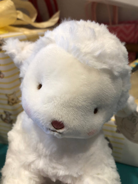 Close up Kiddo the Lamb Stuffed Animal