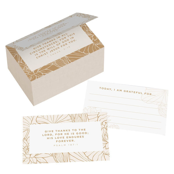 God & White Gratitude Notecards