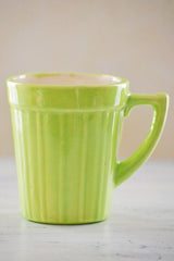Vintage Light Green Pottery Mug