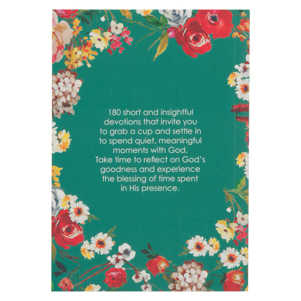 Back cover Teal Floral Mini Devotional Book