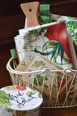 Boxed Vegetable Garden Dipping Dishes with Basket Kitchen Supplies