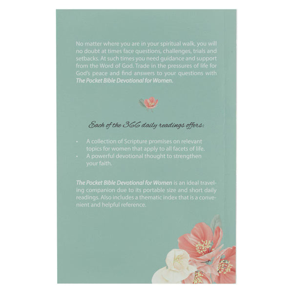 Back view Pocket Bible Devotional for Women