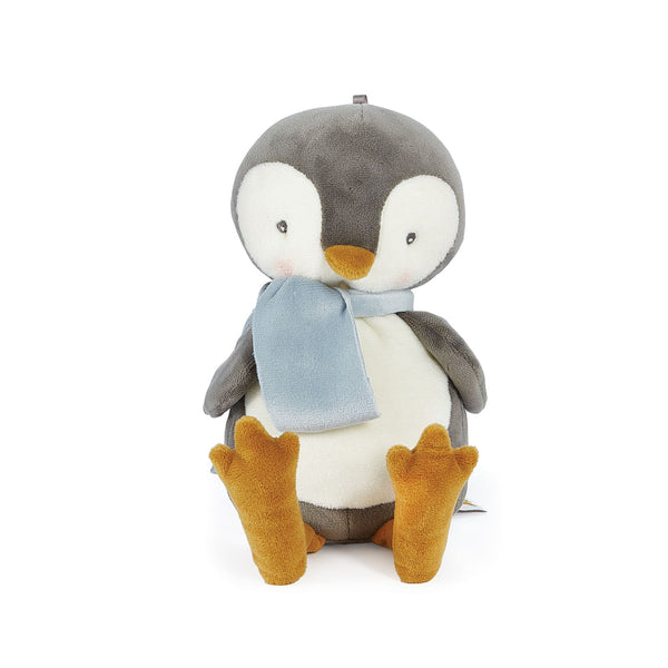 Snowcone the Penguin Stuffed Animal from Bunnies by the Bay's Holiday Sweets Collection in an icy blue scarf
