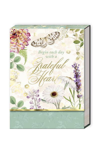Decorative Pocket Notepad with floral design and motivational quote on a white background