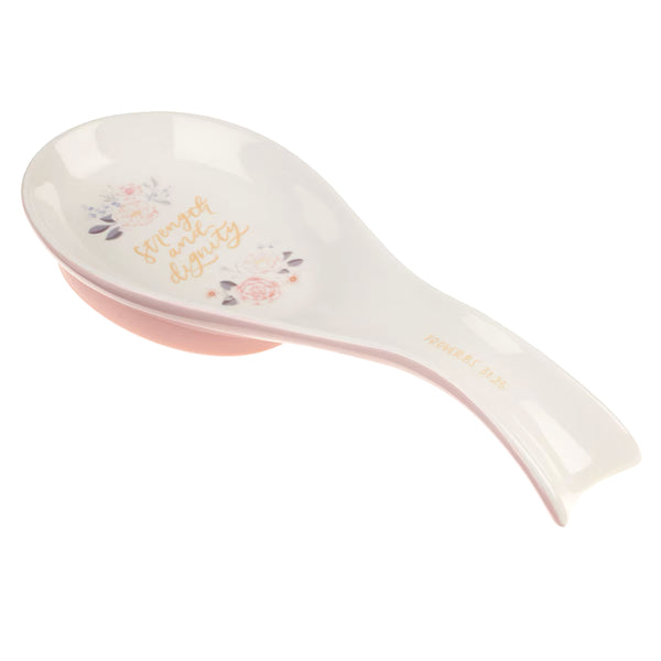 Spoon Rest Angle view with Pink Base