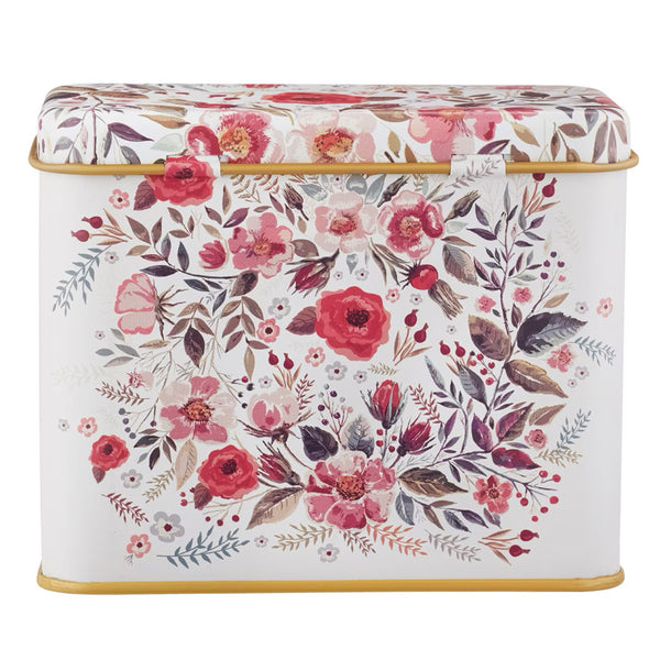 Back view Floral My Prayers Card Tin