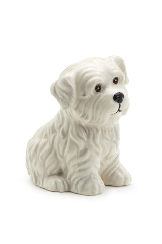 Two's Company White Westie Dog Ceramic Toothpick Holder