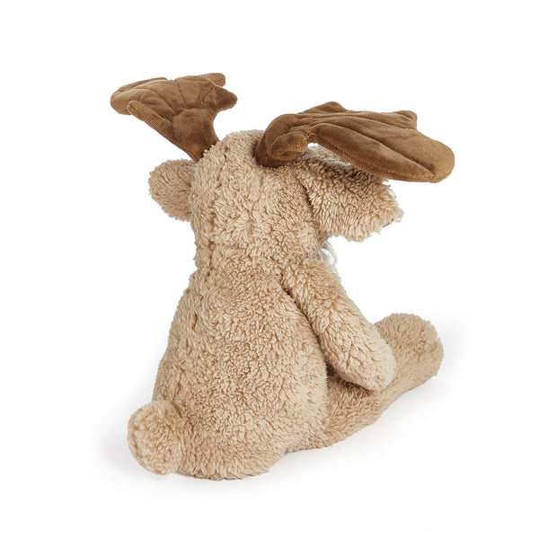 Back angle view Bunnies by the Bay Bruce the Moose Camp Cricket Woodland Stuffed Animal 