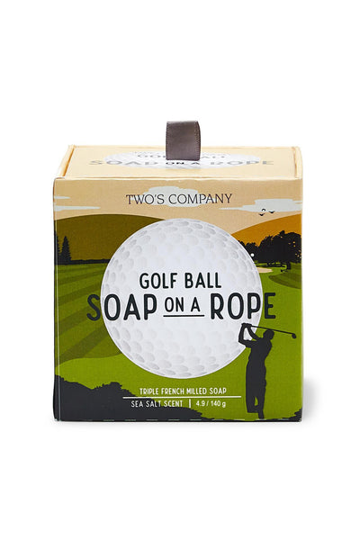 French Milled Golf Ball Soap on a Rope Gift Box by Two's Company