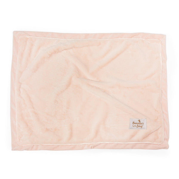 Bunnies by the Bay Pink Faux Fur, Velour & Satin Blanket