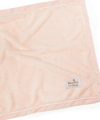 Bunnies by the Bay Cuddle Me Nibble Pink Faux Fur Baby Blanket