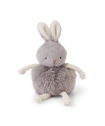 Gray Bloom Bunny Roly Poly Pom Pom Stuffed Animal