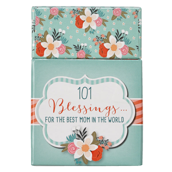 Aqua Floral 101 Blessings Card Set