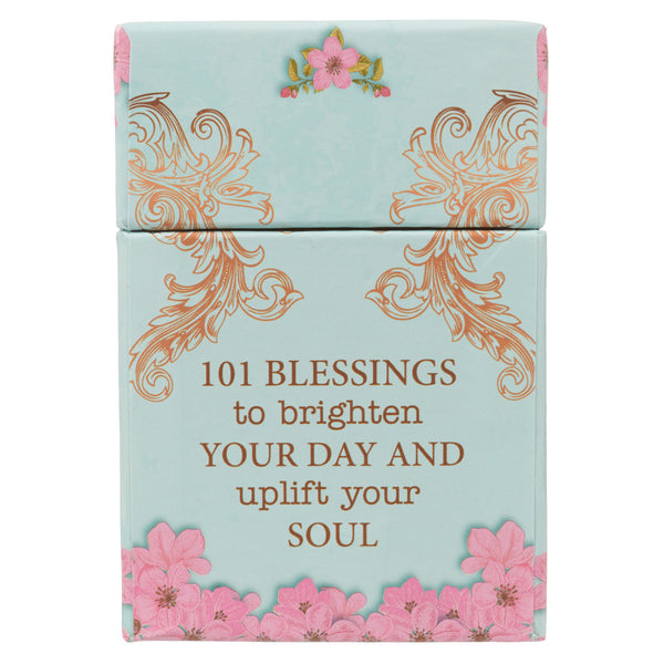 101 Blessing Back of Aqua Card Box