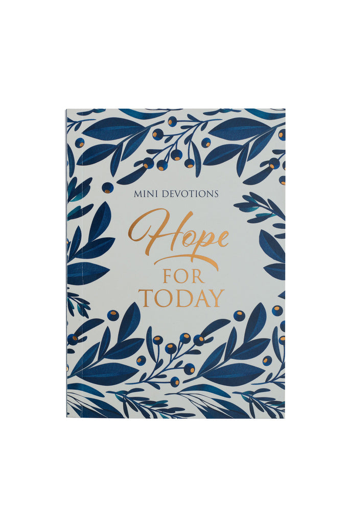 Hope for Today Mini Devotional with Navy Blue & Gold Foliage Detail
