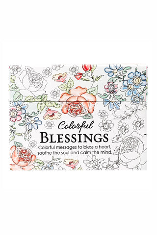 Christian Art Gifts Floral Box of Blessings Coloring Card Set
