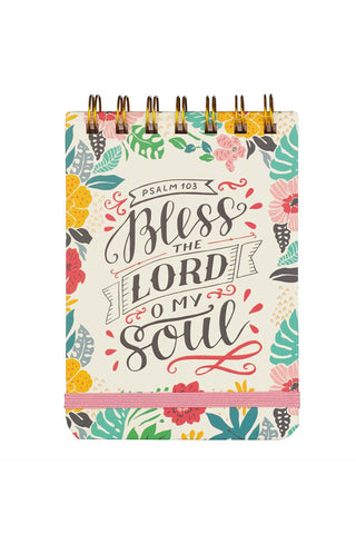 Colorful Boho Floral Psalm 103 Small Notepad