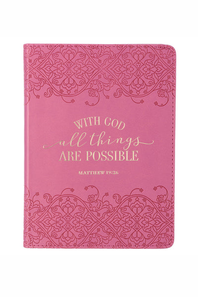All Things Are Possible Pink Journal cover