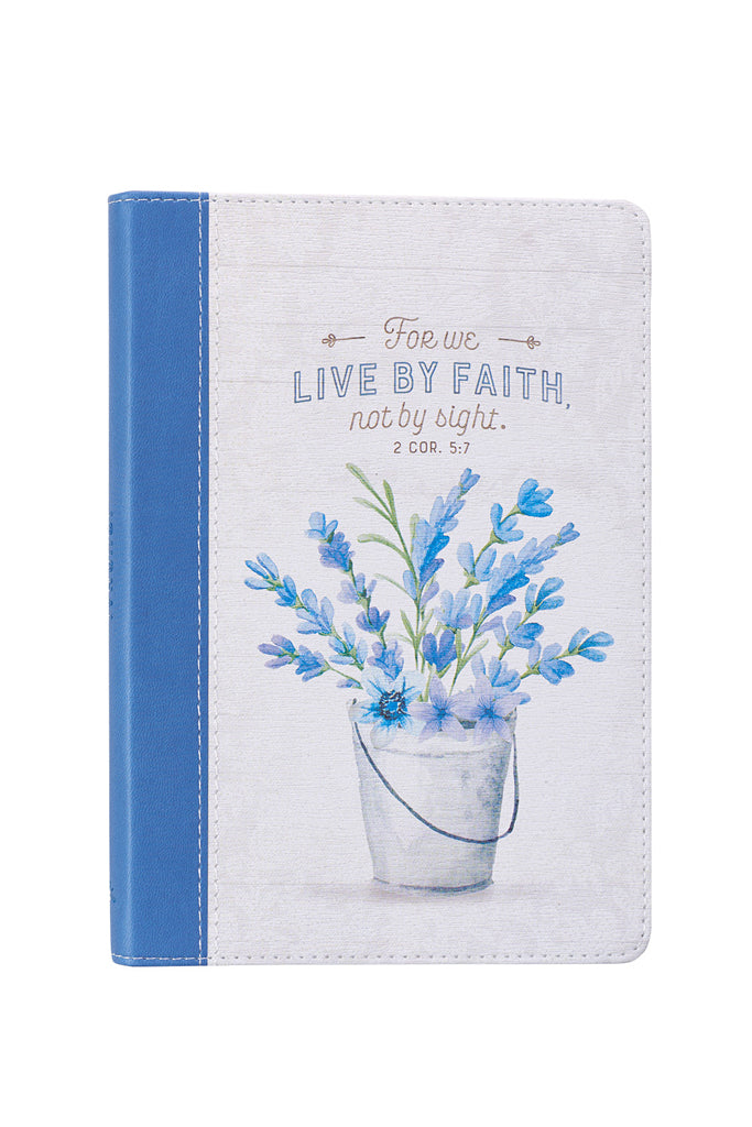 Christian Art Publishers Blue and White Journal with Flower Bucket
