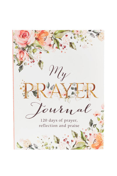 My Prayer Journal Cover with Pink & Peach Roses