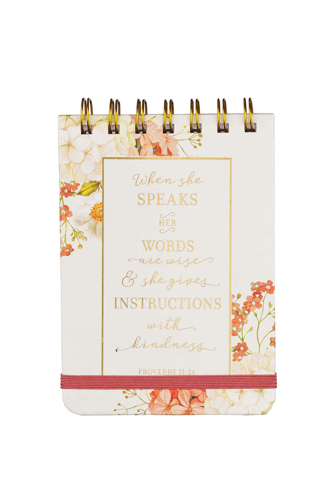 Christian Art Publishers When She Speaks Floral Notepad