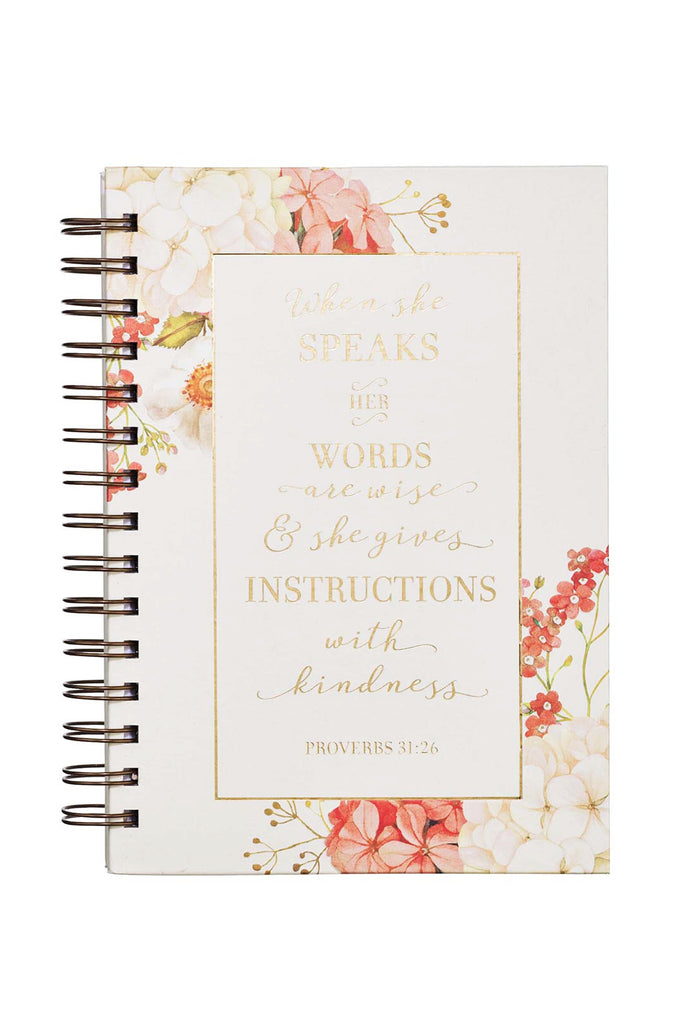 Christian Art Publishers When She Speaks Proverbs 31 Floral Spiral Journal