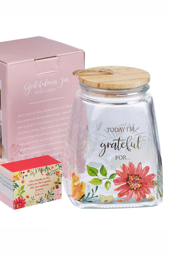 Floral Grateful Jar and Card Set