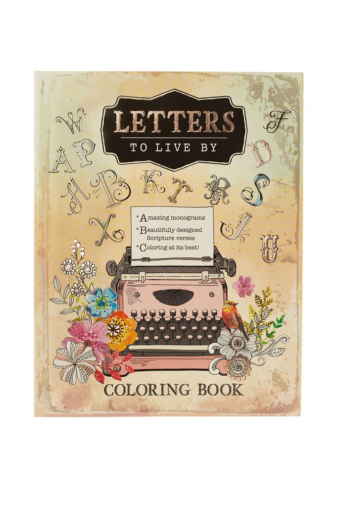 Letters to Live By ~ A-Z Monograms, Proverbs Coloring Book