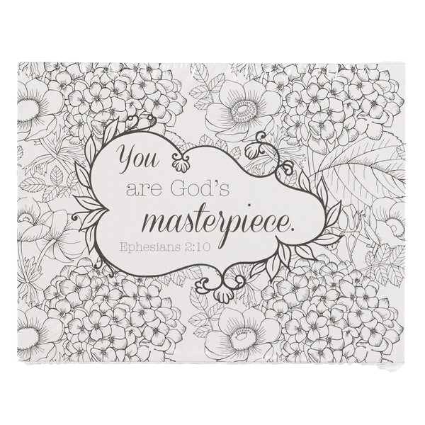 God's Masterpiece Floral Coloring Card 