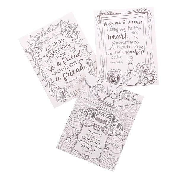 Proverbs Coloring Card Sample View