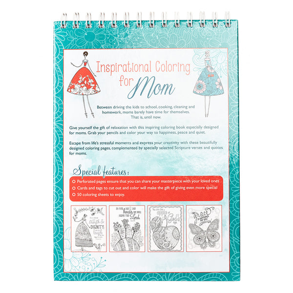 Inspirational Coloring for Mom Wirebound Coloring Book ~ Back Cover