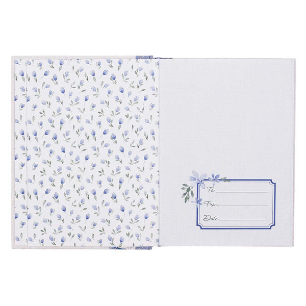 Presentation Pages with little blue flower buds