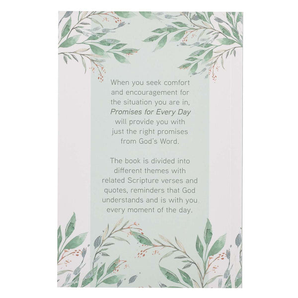 Back cover Promises Devotional with Green Leaves
