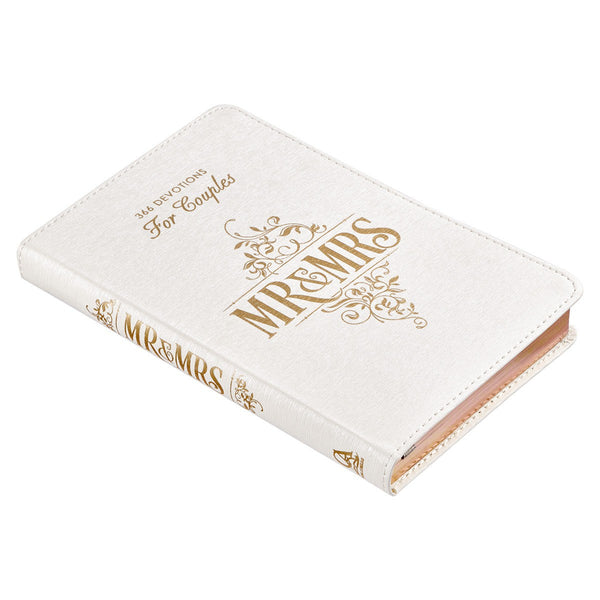 Side view of Mr & Mrs Devotional showing Gold Edged pages
