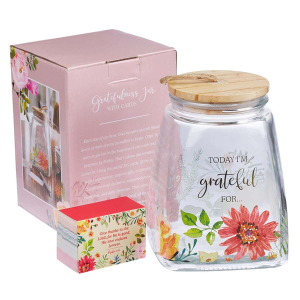 Close Up view Grateful Jar & Card Set