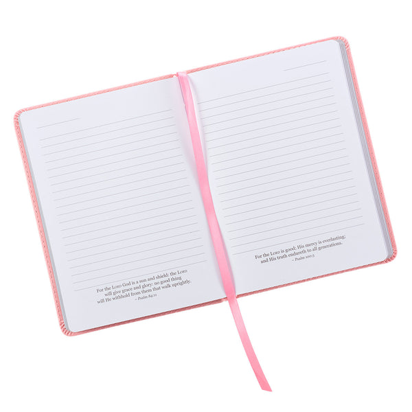 Grace Upon Grace ~ John 1:16 Classic Pink Journal ~ Page View with Scripture