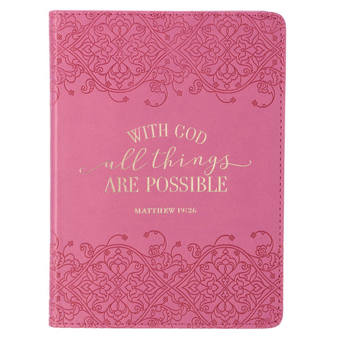 Beautiful Hot Pink & Gold Encouraging Journal