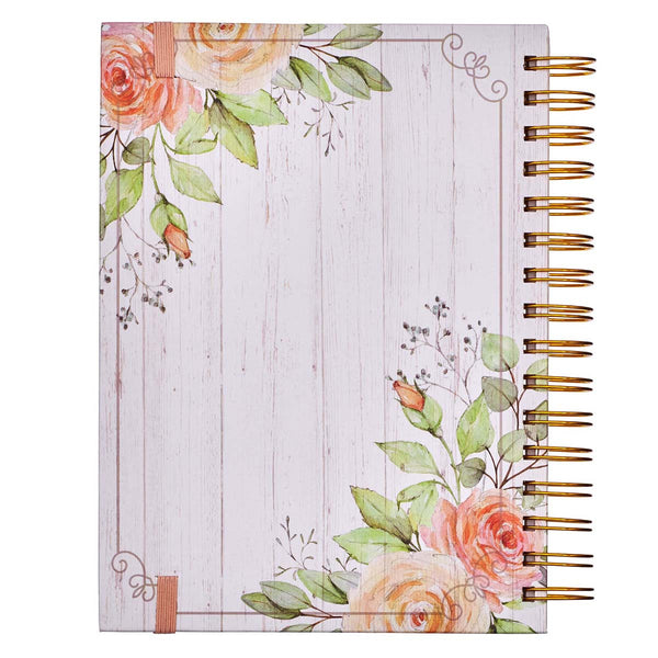 Journal Back Cover with Peach Roses