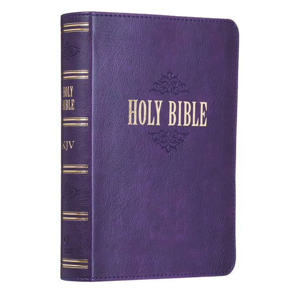 Purple Large Print Compact KJV Bible ~ Gilt Spine View