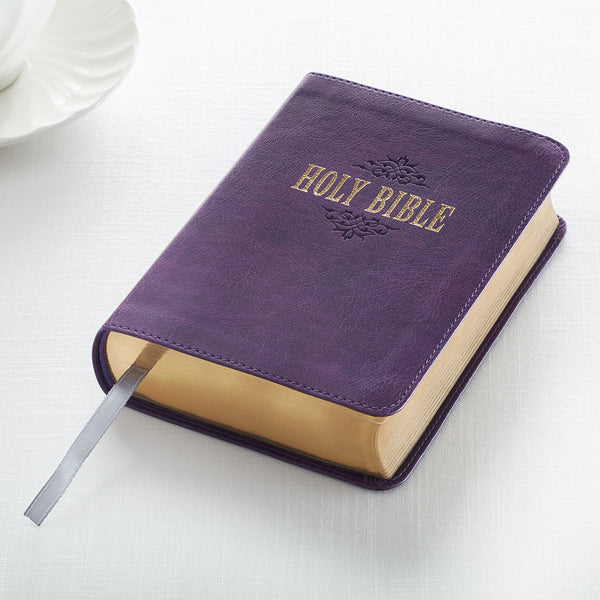 Purple Large Print Compact KJV Bible ~ Gilt Edge View