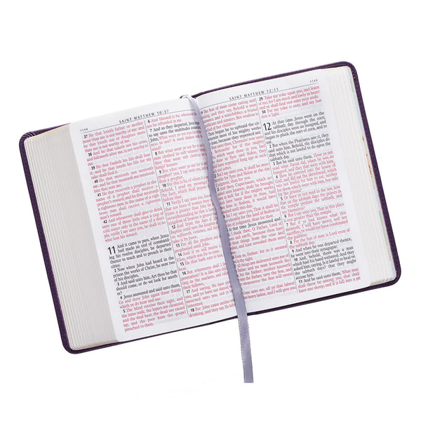 Purple Large Print Compact KJV Bible ~ Jesus' Words in Red View