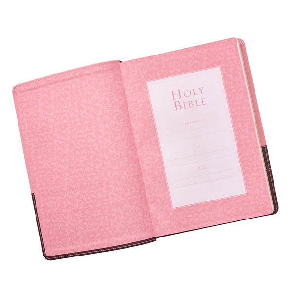 Pink & Brown Large Print KJV Bible ~ Presentation Page